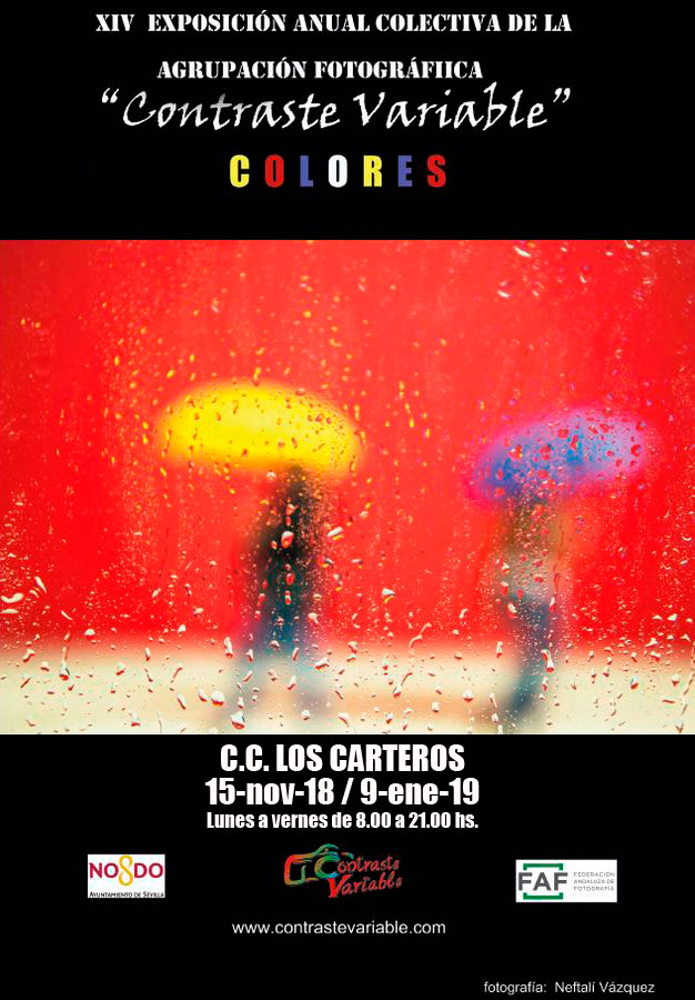 cartel exposición colores en los carteros
