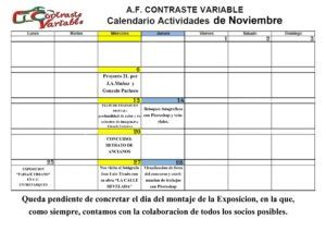 actividades noviembre 2019